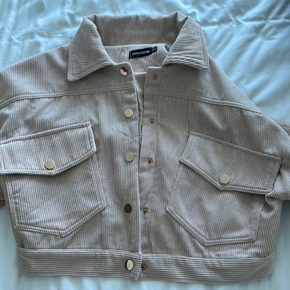 Pretty Little Thing corduroy cropped jacket